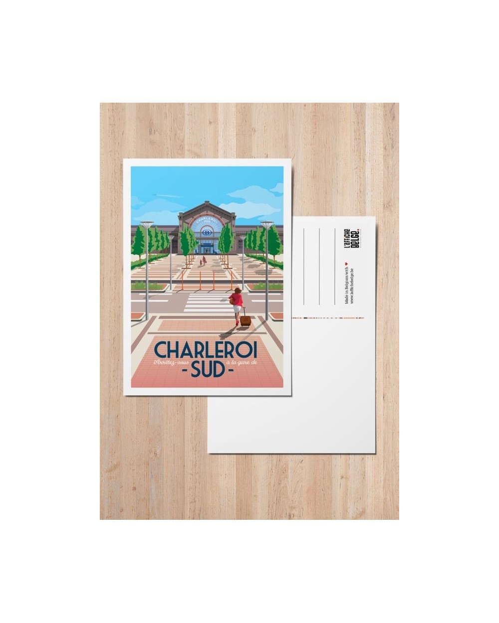 Carte Postale "Gare de Charleroi Sud"