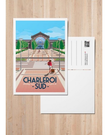 Carte Postale "Gare de Charleroi Sud"